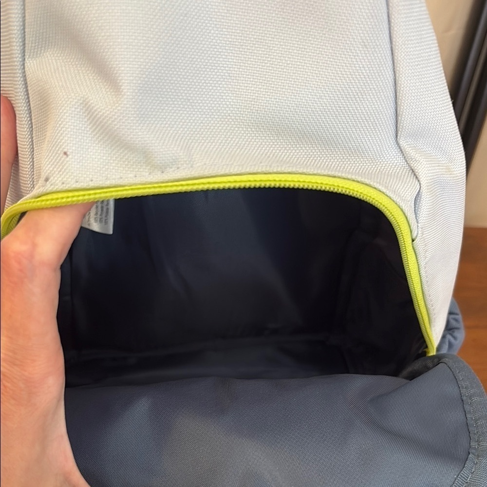 Thirty-One Gray and White Backpack with Bright Yellow Accents - Picture 5 of 5